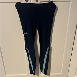 Under Armour Black and Light Blue Leggings